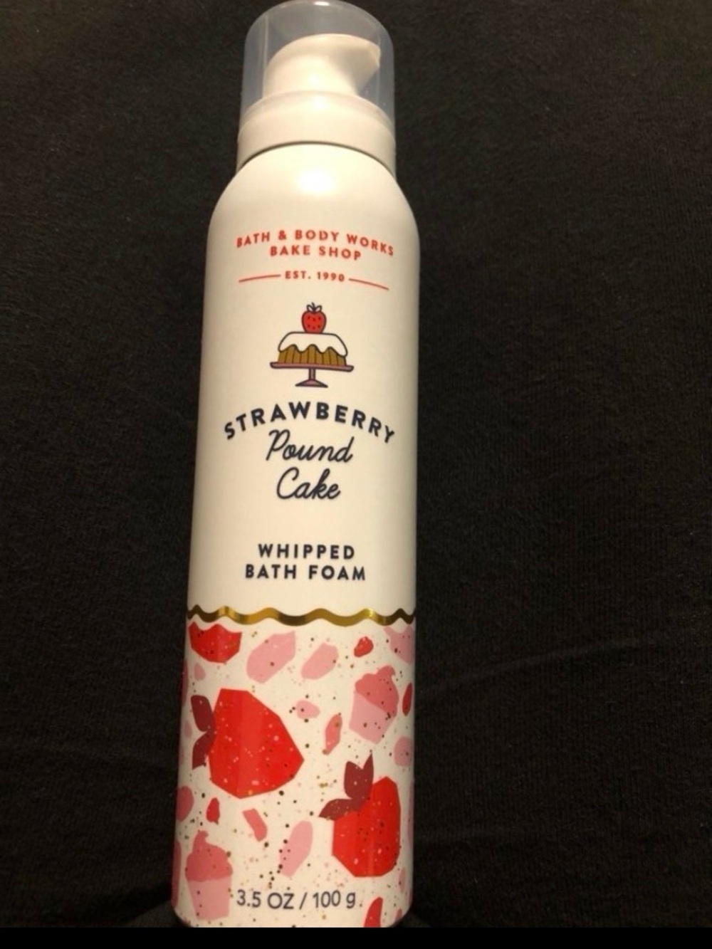 Bath & Body Works Strawberry Pound Cake Whipped Bath Foam - White, Red, Pink